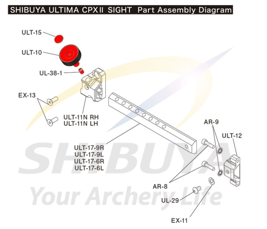 Visier Shibuya Ultima  Rndelschraube Silber