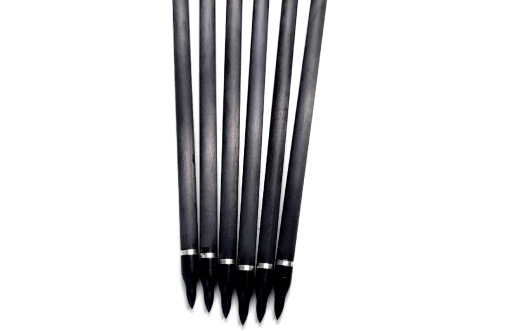 Goldtip Hunter 500 Karbonpfeil mit 4 Schild Befiederung in Schwarz / Weiss