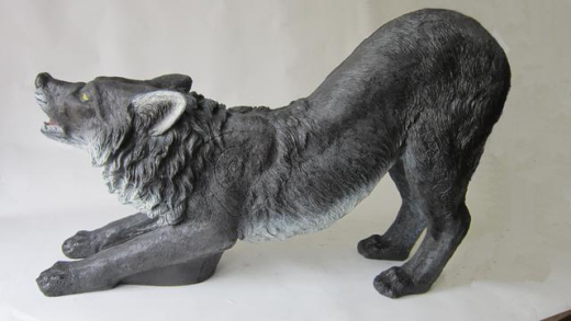 Franzbogen 3D-Tierzielscheibe knieender Wolf