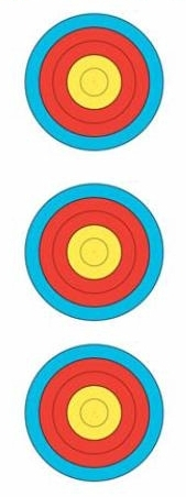 Worldarchery 3er Spot Zielscheiben Auflage