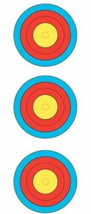 Zielscheibenauflage FITA 3er Spot Vertical Compound