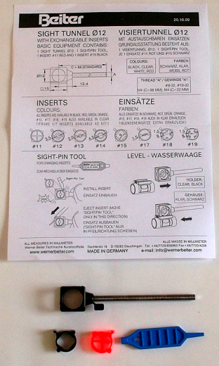 Beiter Visiertunnel 12mm 8-32