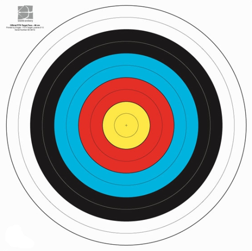 World Archery Zielscheiben Auflage 80cm - OHNE Nummer