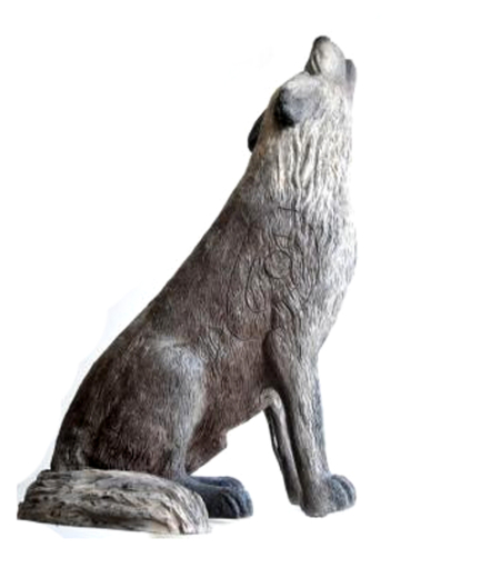 Leitold Timberwolf sitzend heulend 3D-Tier Zielscheibe