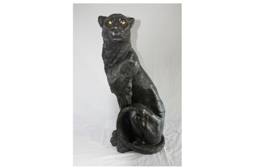 Franzbogen sitzender schwarzer Panther 3D-Tier