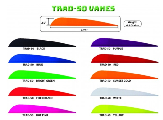 Arizona AAE Trad-50 Vanes 50/Pack