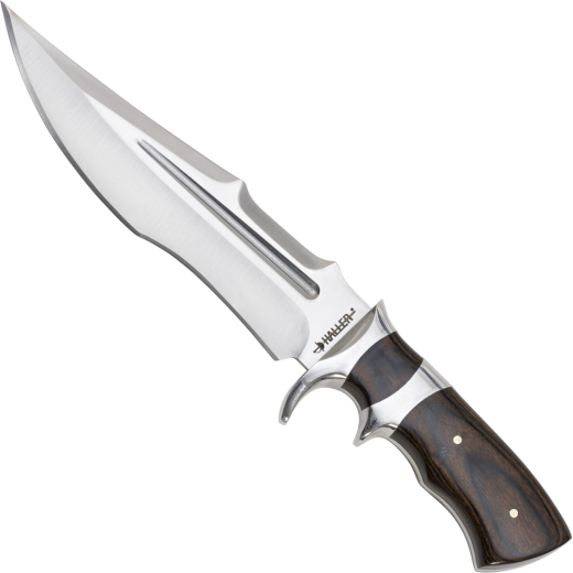 Bowiemesser Pakkaholz 190mm Klinge und Nylonscheide