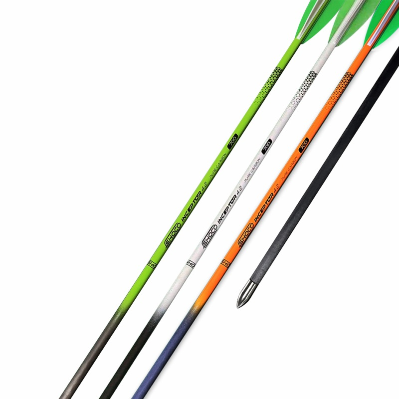 Shocq Komplettpfeil mit Vanes und Nocke montiert, Spitze lose, 32