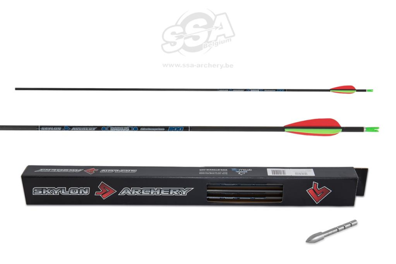 Skylon Radius 4.2mm Komplettpfeil mit Vanes und Nocke montiert, Spitze lose, 32
