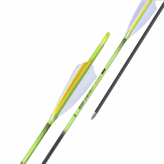 Shocq Komplettpfeil Federn, Nocke und Spitze montiert 32